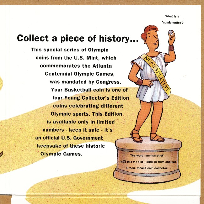 Commems-Collection-Modern:-1995-Atlanta-Olympics-Basketball-Half-Dollar-Young-Collector's-Set