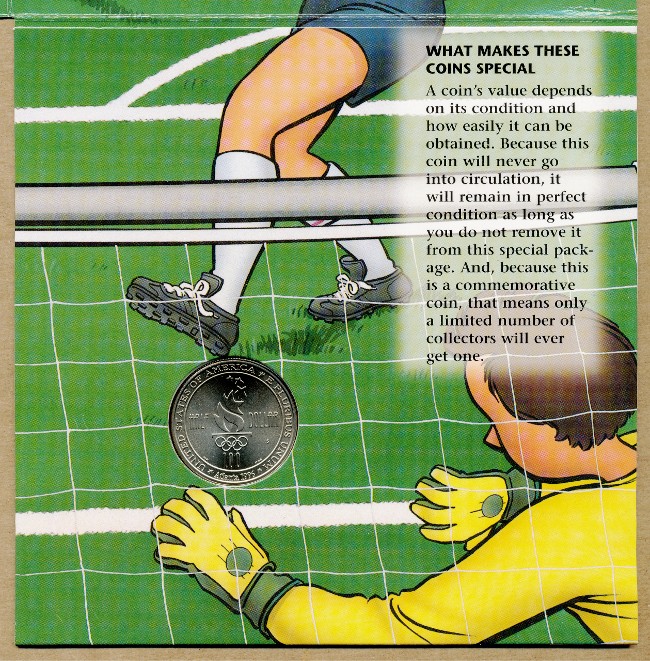 Commems-Collection-Modern:-1996-Atlanta-Olympics-Soccer-Half-Dollar-Young-Collector's-Set