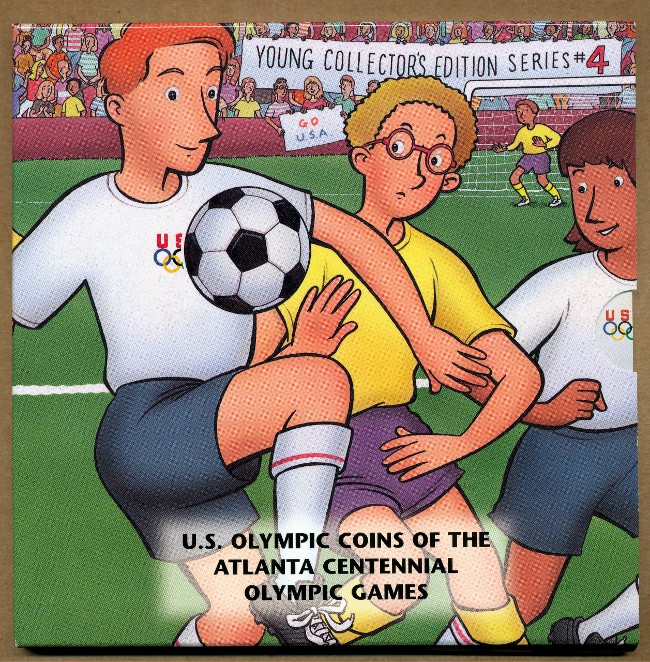 Commems-Collection-Modern:-1996-Atlanta-Olympics-Soccer-Half-Dollar-Young-Collector's-Set