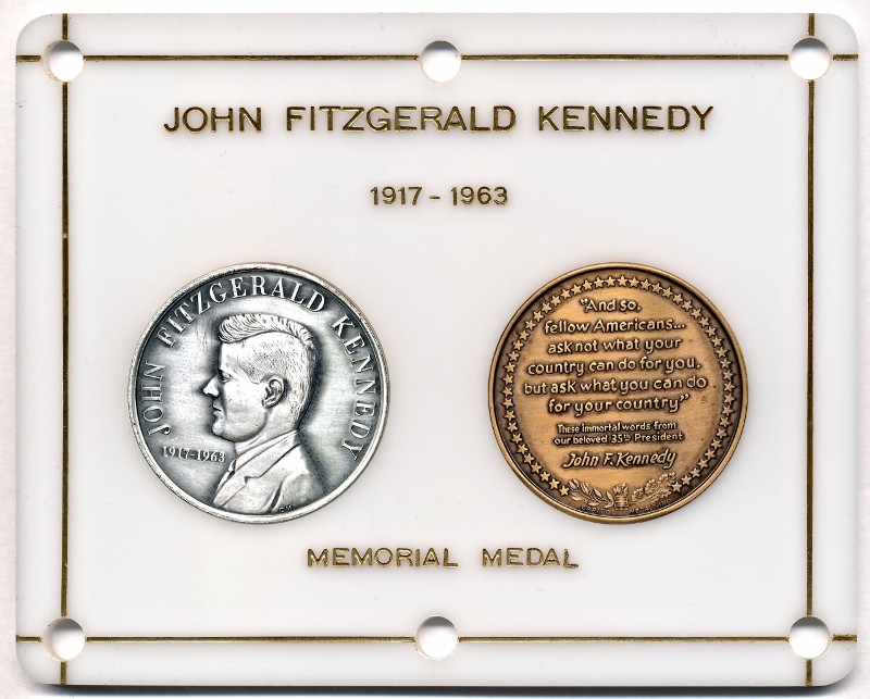 Commems-Collection-Medals:-1964-John-F.-Kennedy-Memorial-Medals