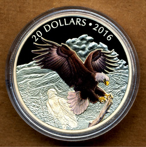 Commems-Collection-Canadian:-2016-Baronial-Bald-Eagle-Silver-$20