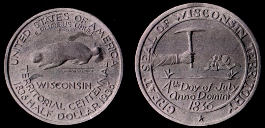 Commems-Collection-Classic:-1936-Wisconsin-Territorial-Centennial---Rejected-Models