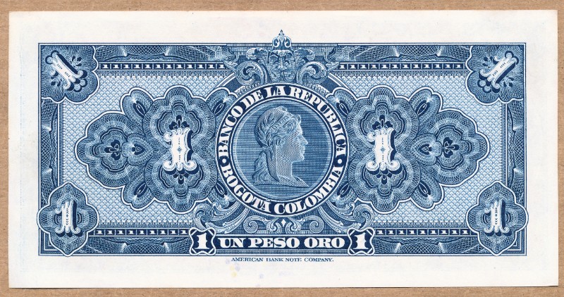 Commems-Collection-Currency:-1954-Columbia-Un-Peso