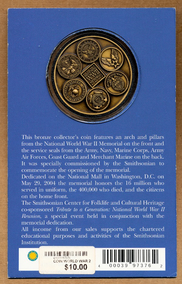 Commems-Collection-Medals:-World-War-II-National-Memorial---Washington,-DC