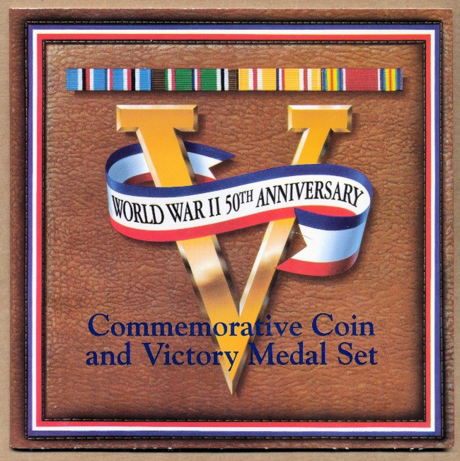 Commems-Collection-Modern:-1993-World-War-II-Coin-And-Victory-Medal-Set
