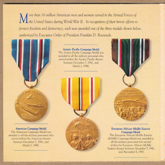 Commems-Collection-Modern:-1993-World-War-II-Coin-And-Victory-Medal-Set