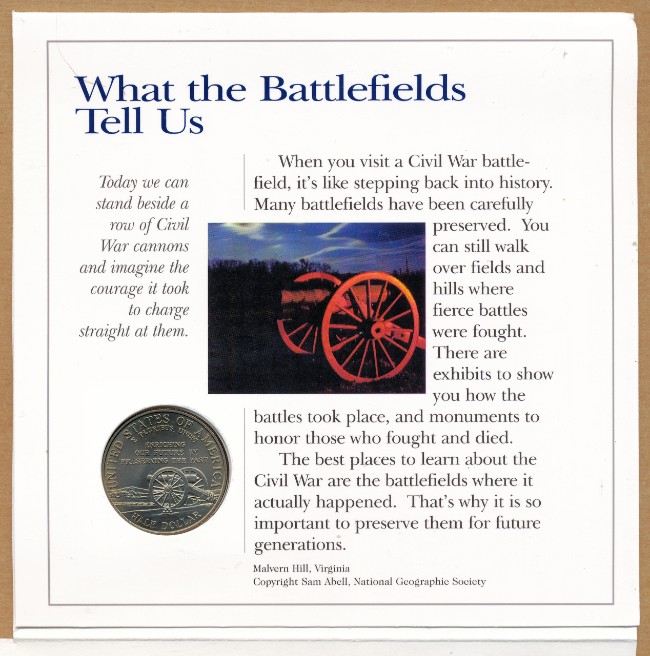 Commems-Collection-Modern:-1995-Civil-War-Battlefields---Young-Collector's-Edition