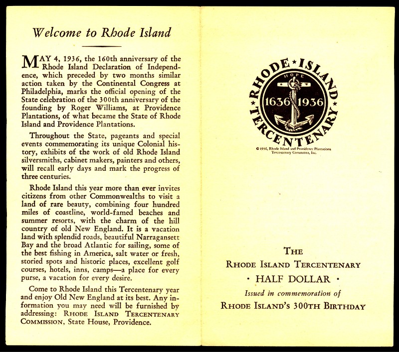 Commems-Collection-Classic:-1936-Rhode-Island-Tercentenary---Sponsor?