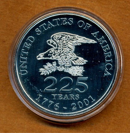 Commems-Collection-Canadian:-2001-United-States-225th-Anniversary-Medallion