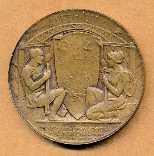 Commems-Collection-Medals:-1921-Cleveland,-OH-Founding-125th-Anniversary