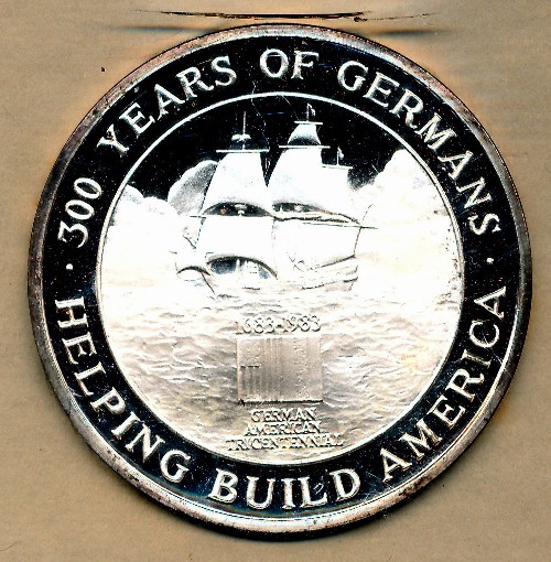 Commems-Collection-Medals:-1983-German-Immigration-Tricentennial
