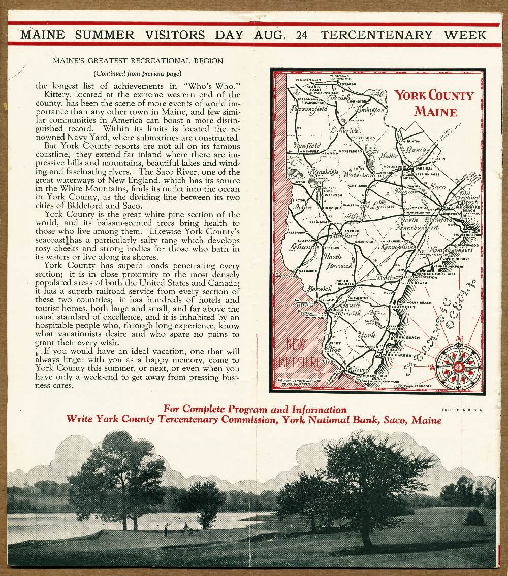 Commems-Collection-Classic:-1936-York-County,-Maine-Tercentenary---Promotional-Brochure