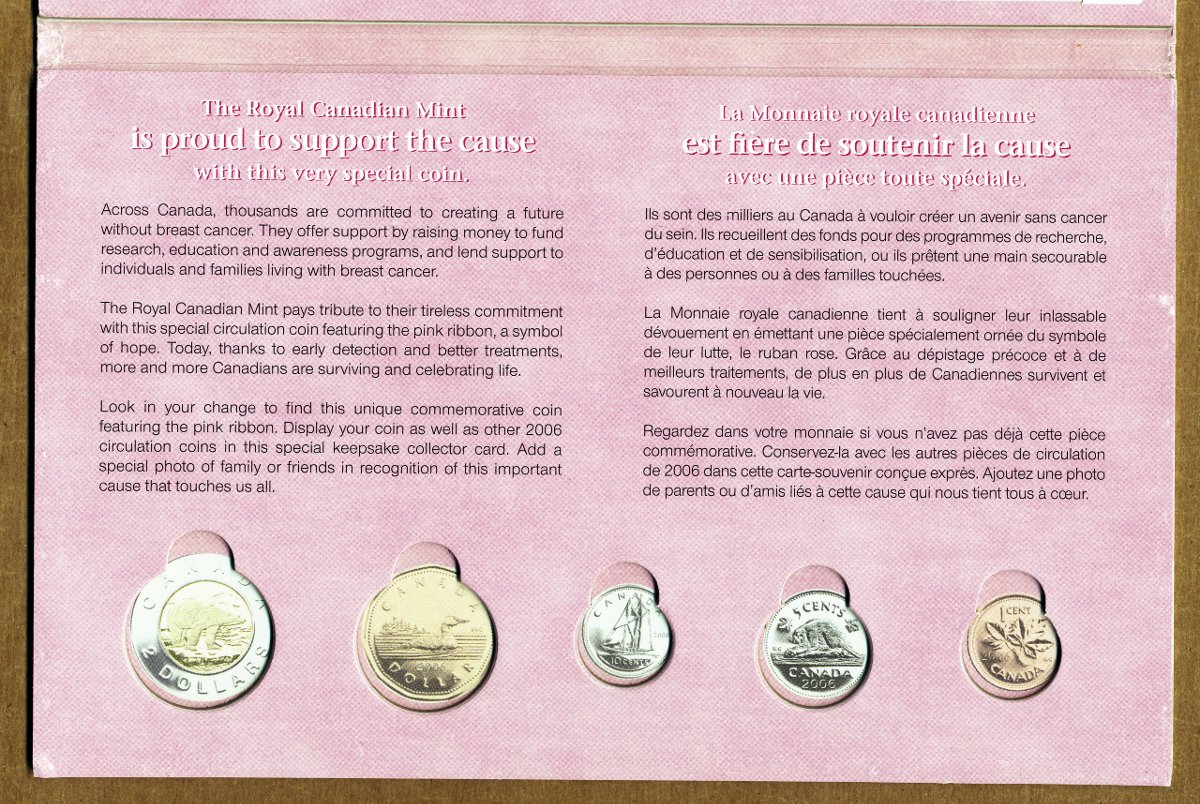 Commems-Collection-Canadian:-2006-Breast-Cancer-Awareness-Silver-$5---Coin-3-Of-12