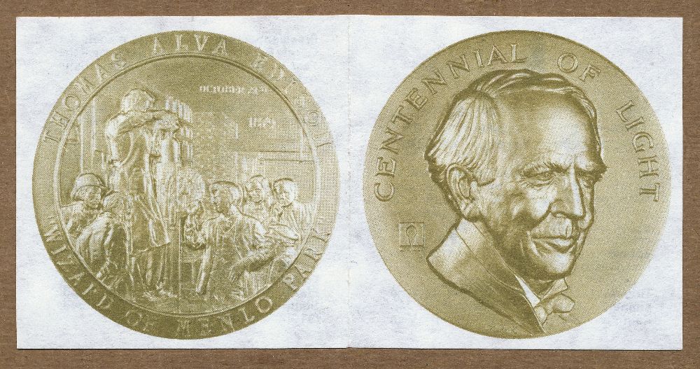 Commems-Collection-Medals:-1979-Thomas-Edison---Light-Centennial