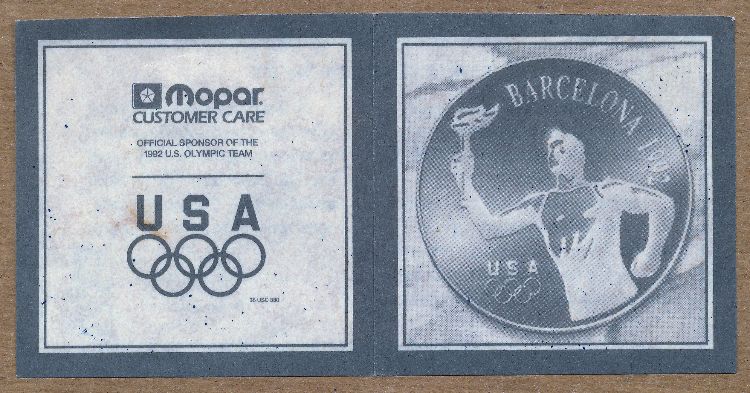 Commems-Collection-Bullion:-1992-Usoc-Barcelona-Olympics---Chrysler-Silver-Round