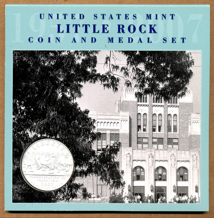Commems-Collection-Modern:-2007-Little-Rock-Coin-And-Medal-Set