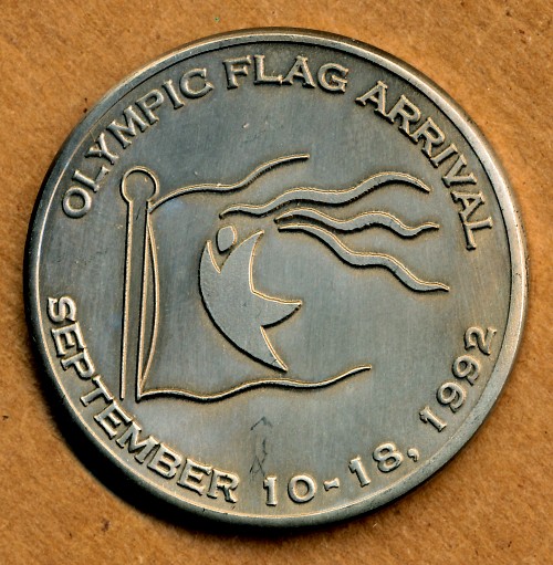 Commems-Collection-Medals:-1992-Atlanta-Olympics---Savannah-Flag-Arrival