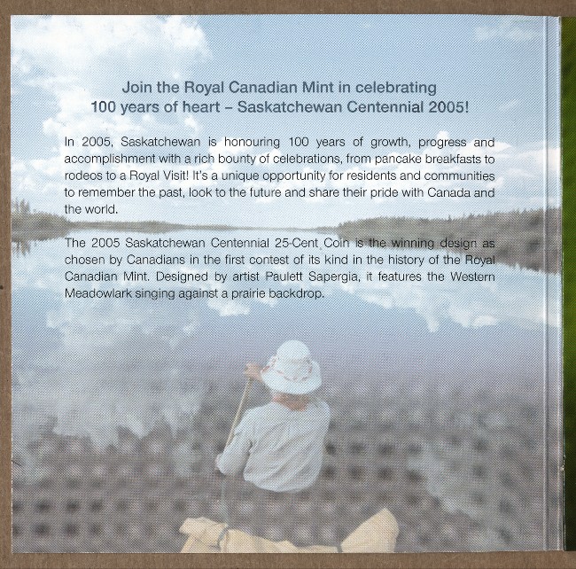 Commems-Collection-Canadian:-2005-Saskatchewan-Centennial-Silver-$5---Coin-2-Of-12