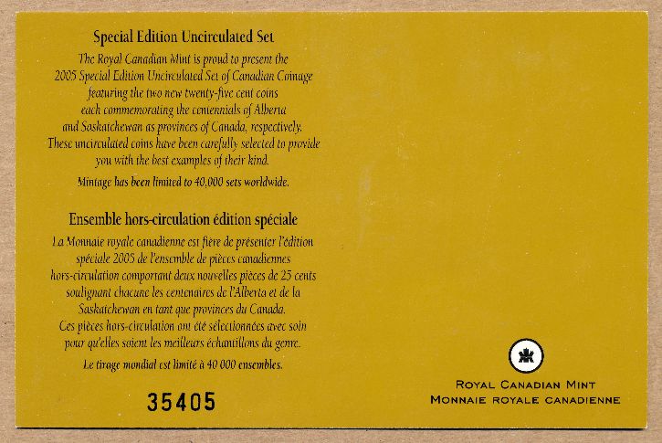 Commems-Collection-Canadian:-2005-Special-Edition-Uncirculated-Set