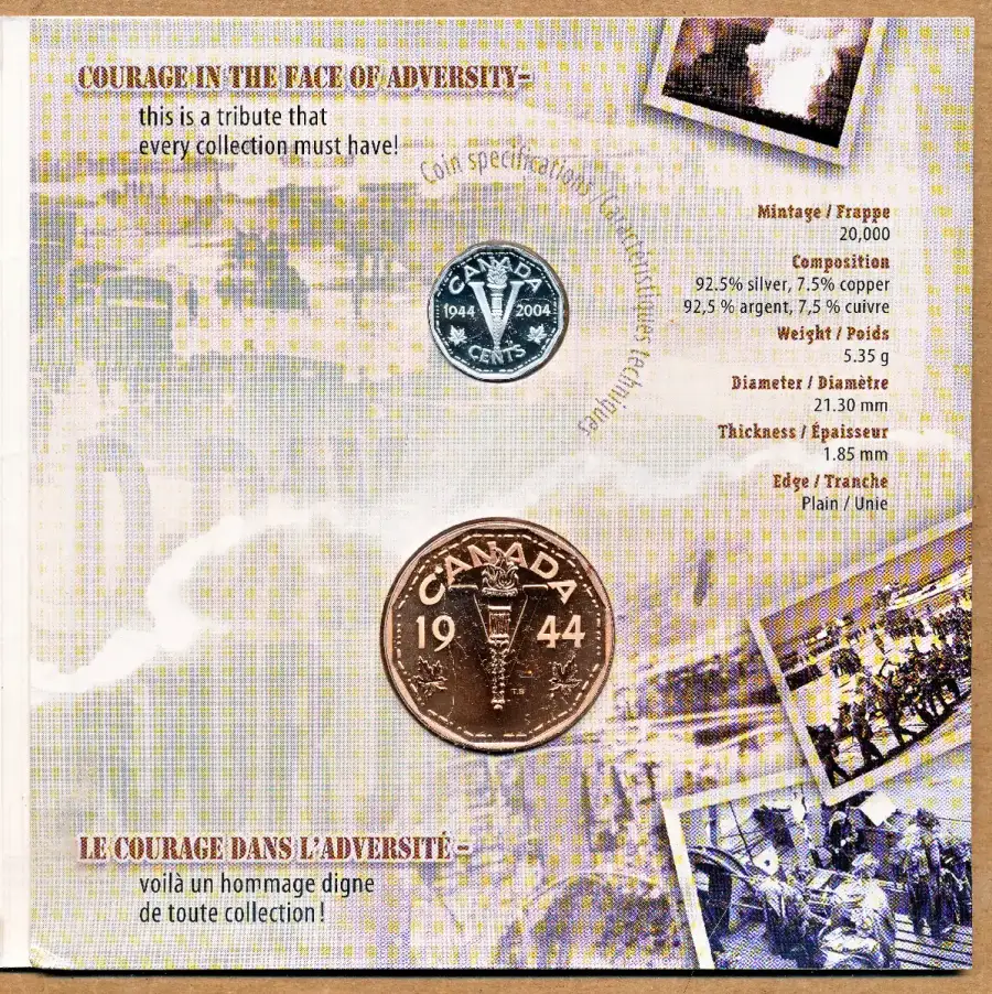Commems-Collection-Canadian:-2004-60th-Anniversary-Of-D-Day---Coin-&-Medallion-Set