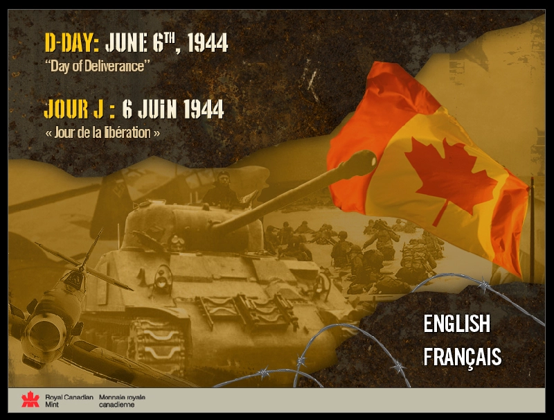 Commems-Collection-Canadian:-2004-60th-Anniversary-Of-D-Day---Coin-&-Medallion-Set