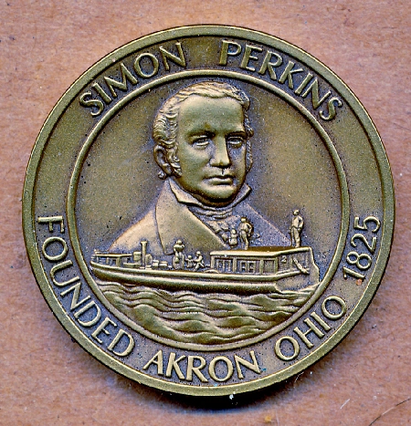 Commems-Collection-Medals:-1975-Akron-Ohio-Sesquicentennial