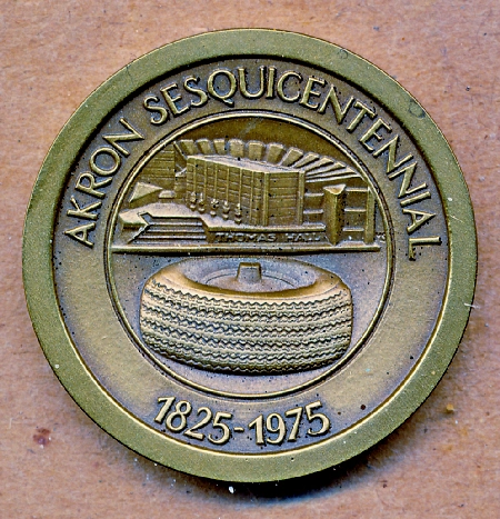Commems-Collection-Medals:-1975-Akron-Ohio-Sesquicentennial