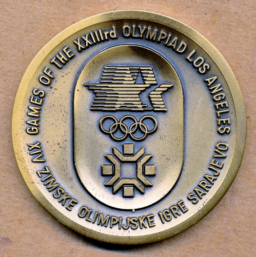 Commems-Collection-Medals:-1984-Los-Angeles-Sarajevo-Olympics-Friendship-Medal