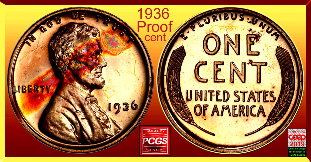 1935-Wheat-Penny-With-Strange-Coloring