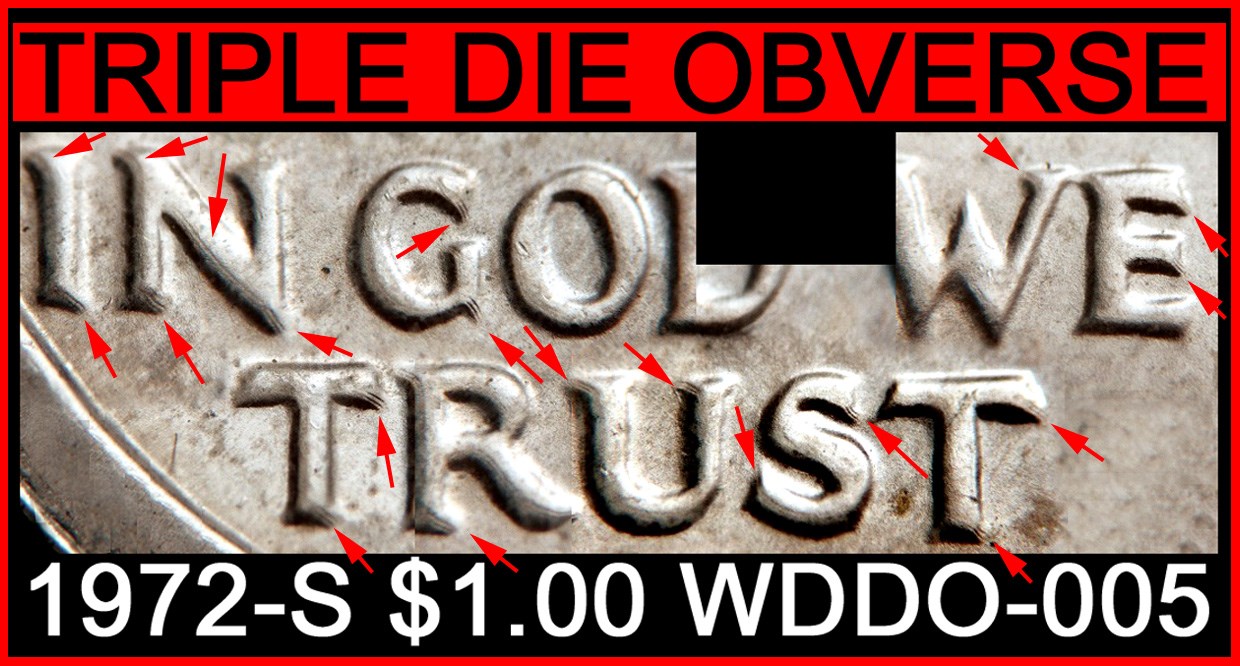 1974-D-Ike-Dollar,-Trippled-Die-Obverse-With-Clash