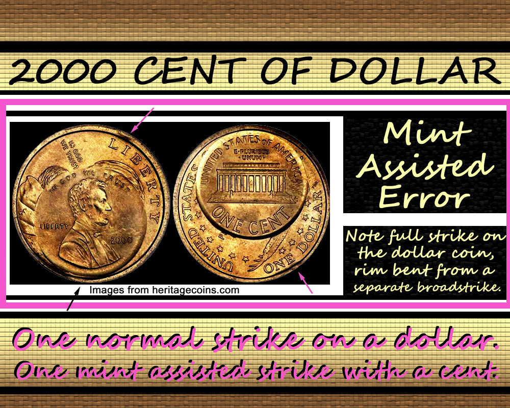 Cw:-Lincoln-Sac-$1-Double-Denomination-Error-Sold