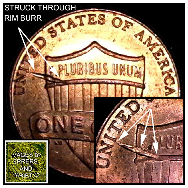 2015-P-Lincoln-Shield-Cent-Struck-Through-Huge-Rim-Burr-Found-In-1-St-Roll!