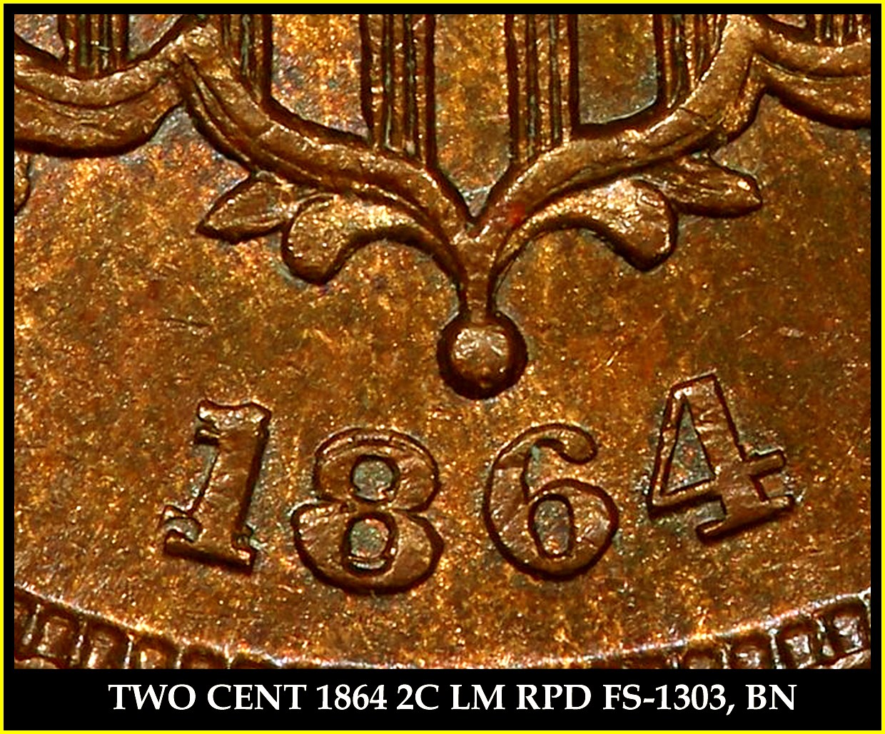 1864-2-Cent-Repunched-Date.--Is-This-One-Listed?