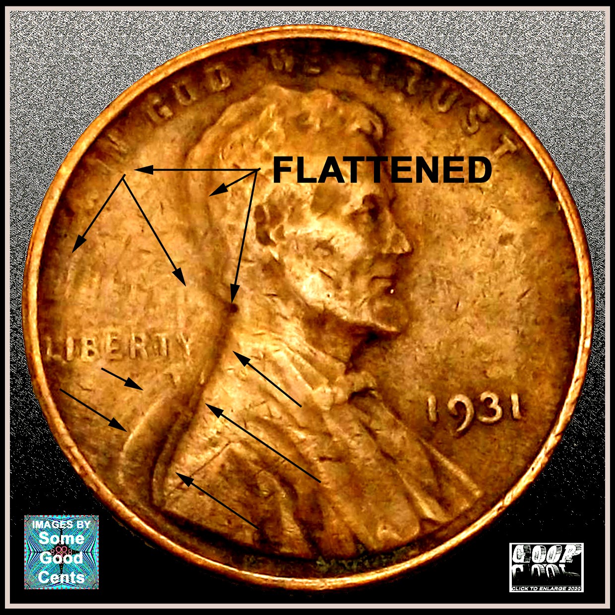 1931-P-Lincoln-Cent-With-Shadow,-What-Causes-This?