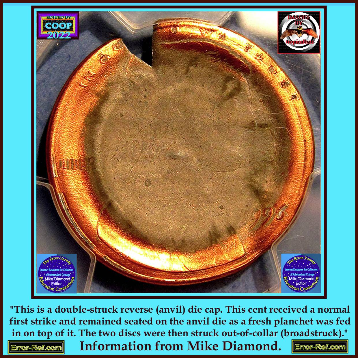 1996-Lincoln-Memorial-Cent-Mint-Error---Double-Struck-Broadstrike