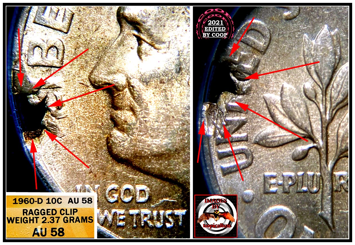 1960-D-Roosevelt-Dime-Mint-Error---Ragged-Clip