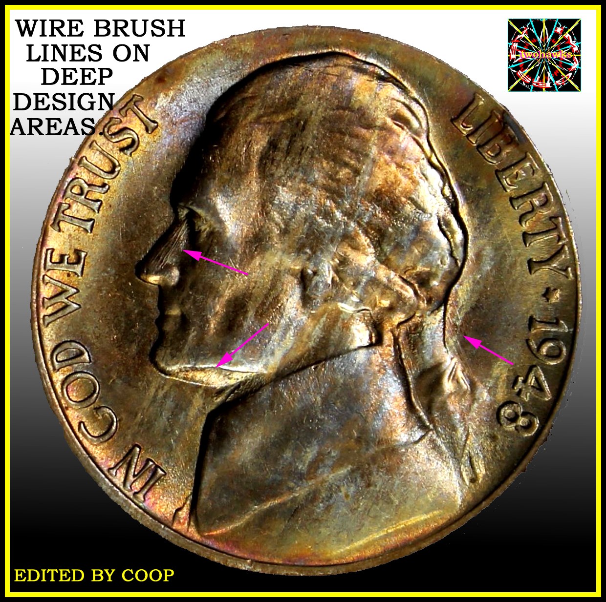 Wicked-Eye-Tooling-On-This-Toned-1948-S-Nickle