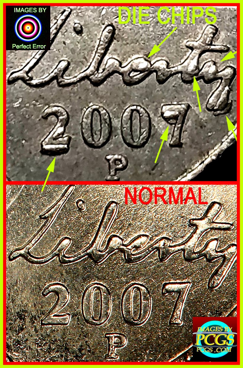 2007-P-Jefferson-Nickel-Unusual-Die-Chip-Locations-On-Obverse?