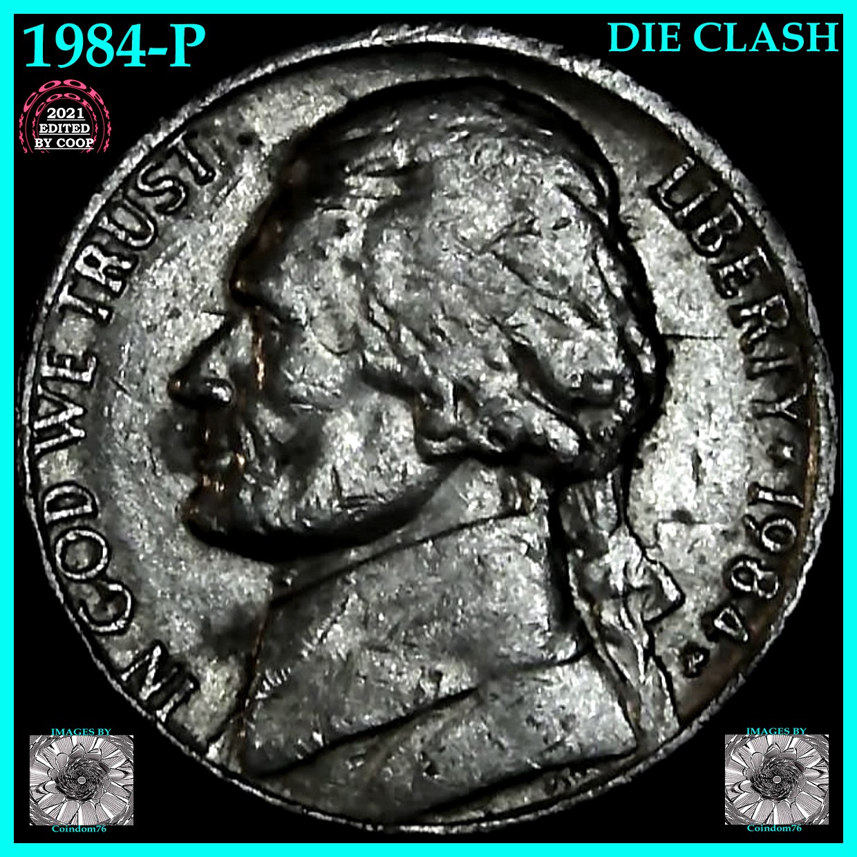 1984-P-Jefferson-Nickel-With-Strong-Die-Clashing.