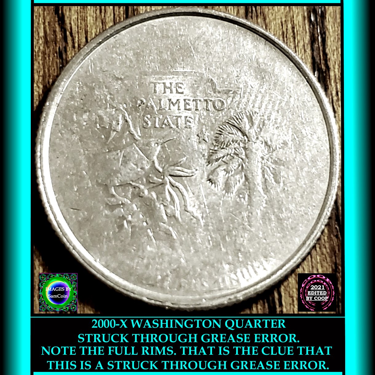 Best-Struck-Through-Grease-Error-I've-Found---2000?-SC-State-Quarter