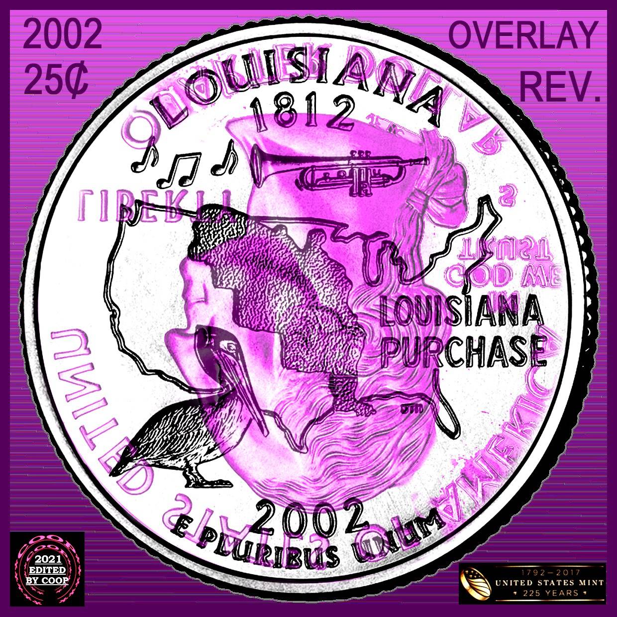 2002-P-Louisiana-Statehood-Quarter-Washington's-Inner-Ear-Is-Flat