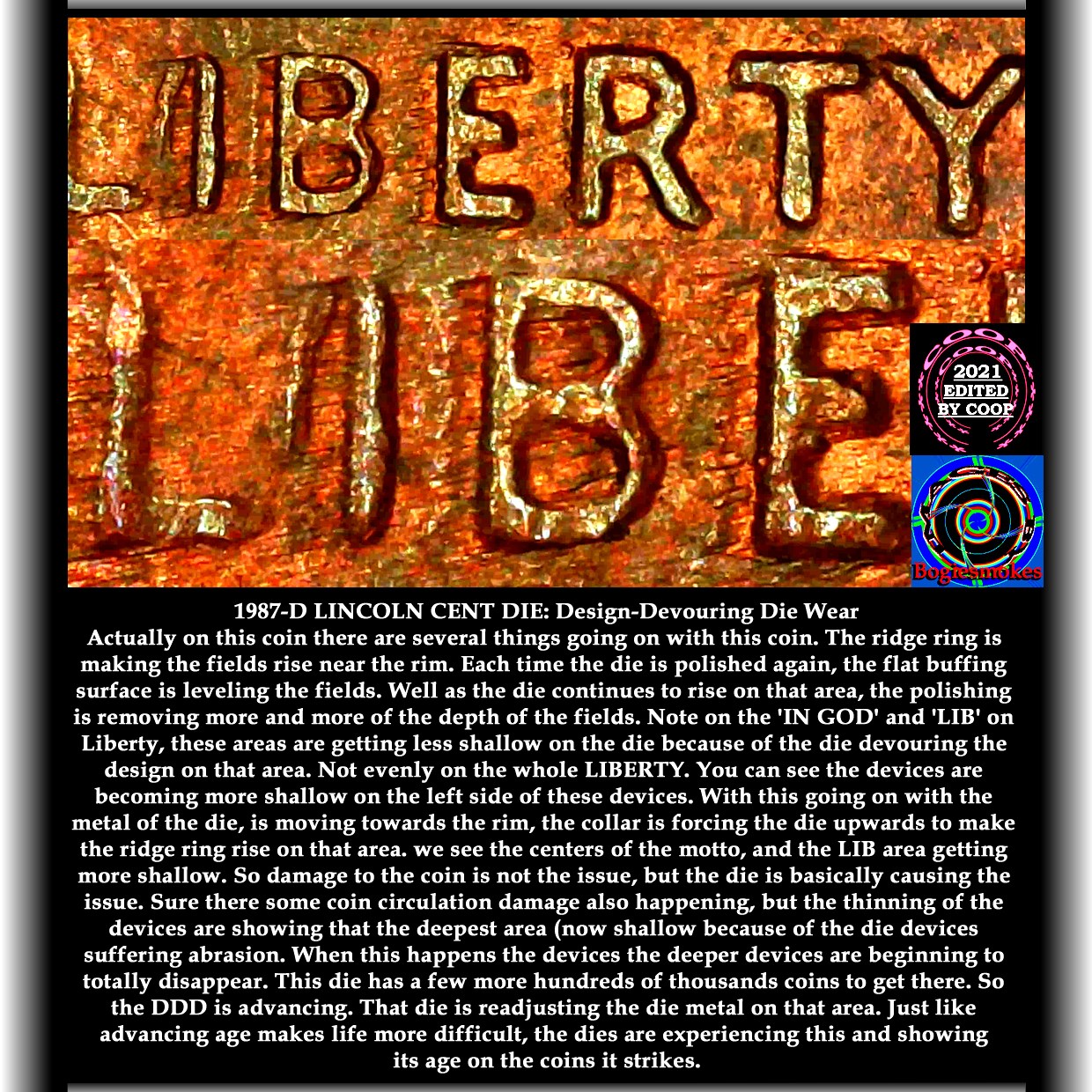 1987-D-Penny---Extra-Or-Torn-Off-'I'-In-'Liberty'?