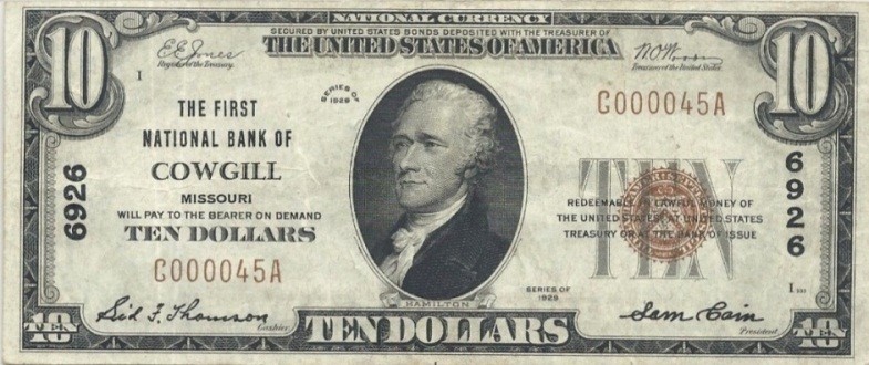 Charter-#-6926:-First-National-Bank-Of-Cowgill,-Missouri