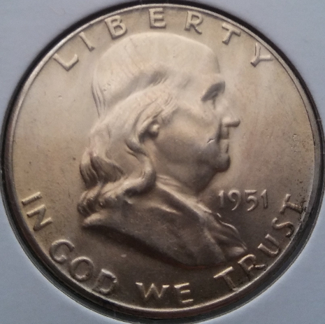 1951-S-Franklin-Half-For-Grading