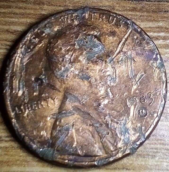1983-Lincoln-Penny-Smeared-W/Doubling