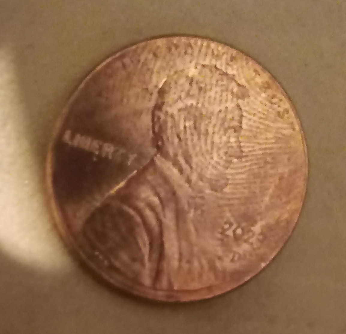 2023-D-Penny-DDO-On-Reverse-With-Fingerprint-On-Obverse