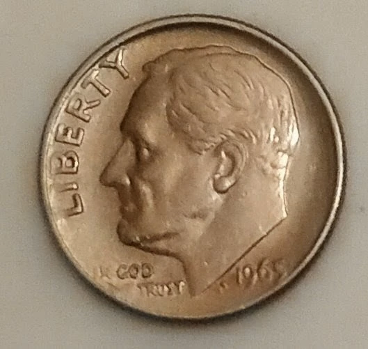 1965-Dime-With-DDO,-Off-Centered--Error