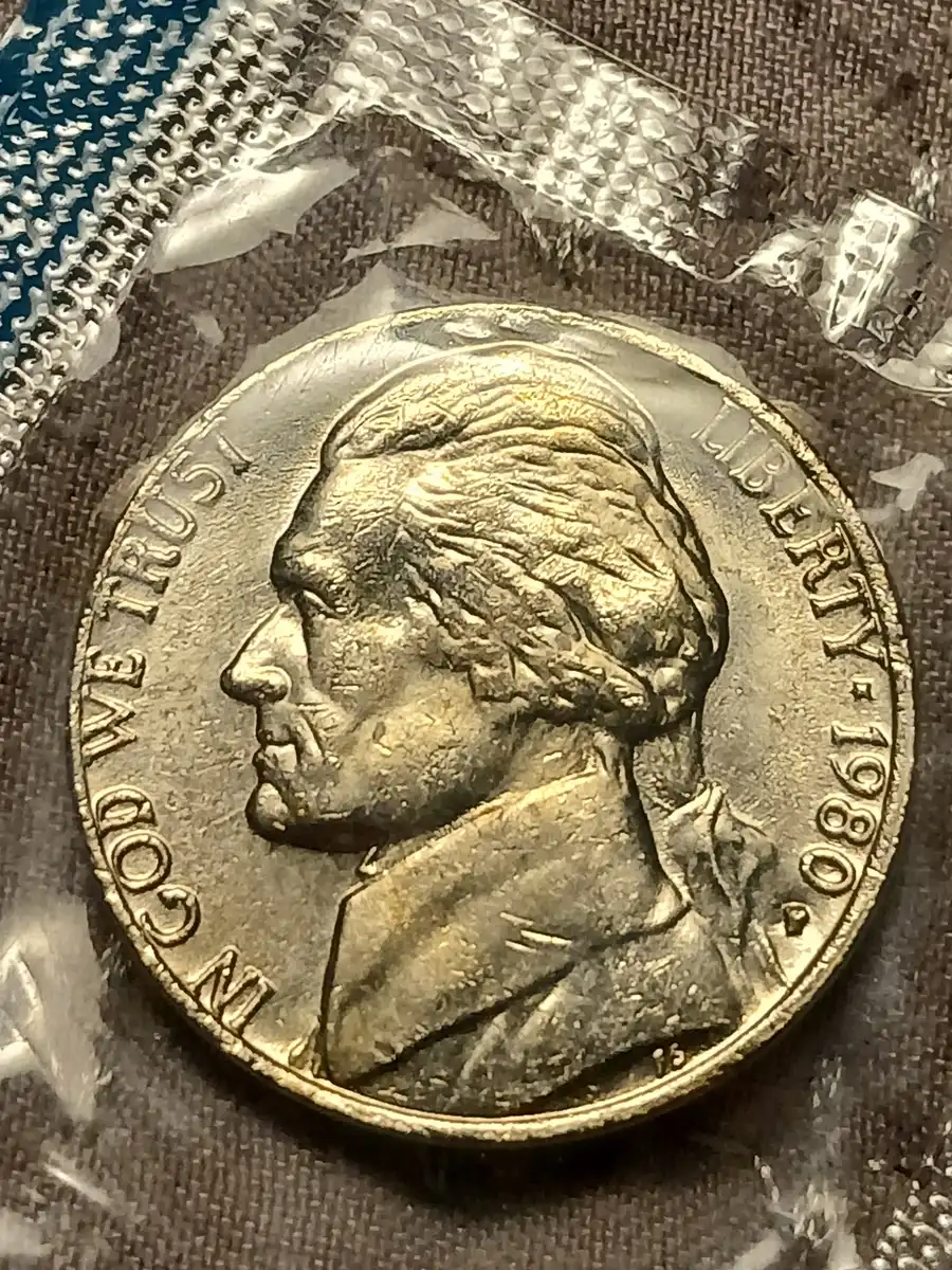 1980-P-Jefferson-Nickel-Possible-Doubling-On-Right-Side-Of-Building.