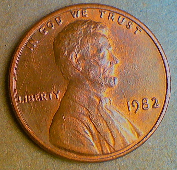 1982-Penny-With-Die-Crack-On-Reverse
