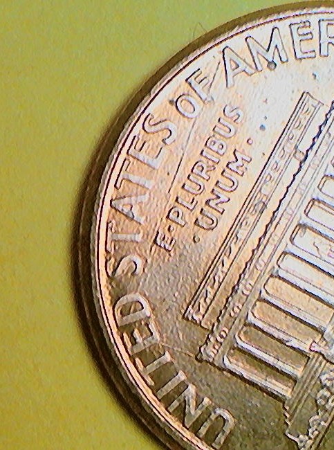 2000-P-Penny-With-Die-Crack-On-Reverse-And-Linear-Bubble